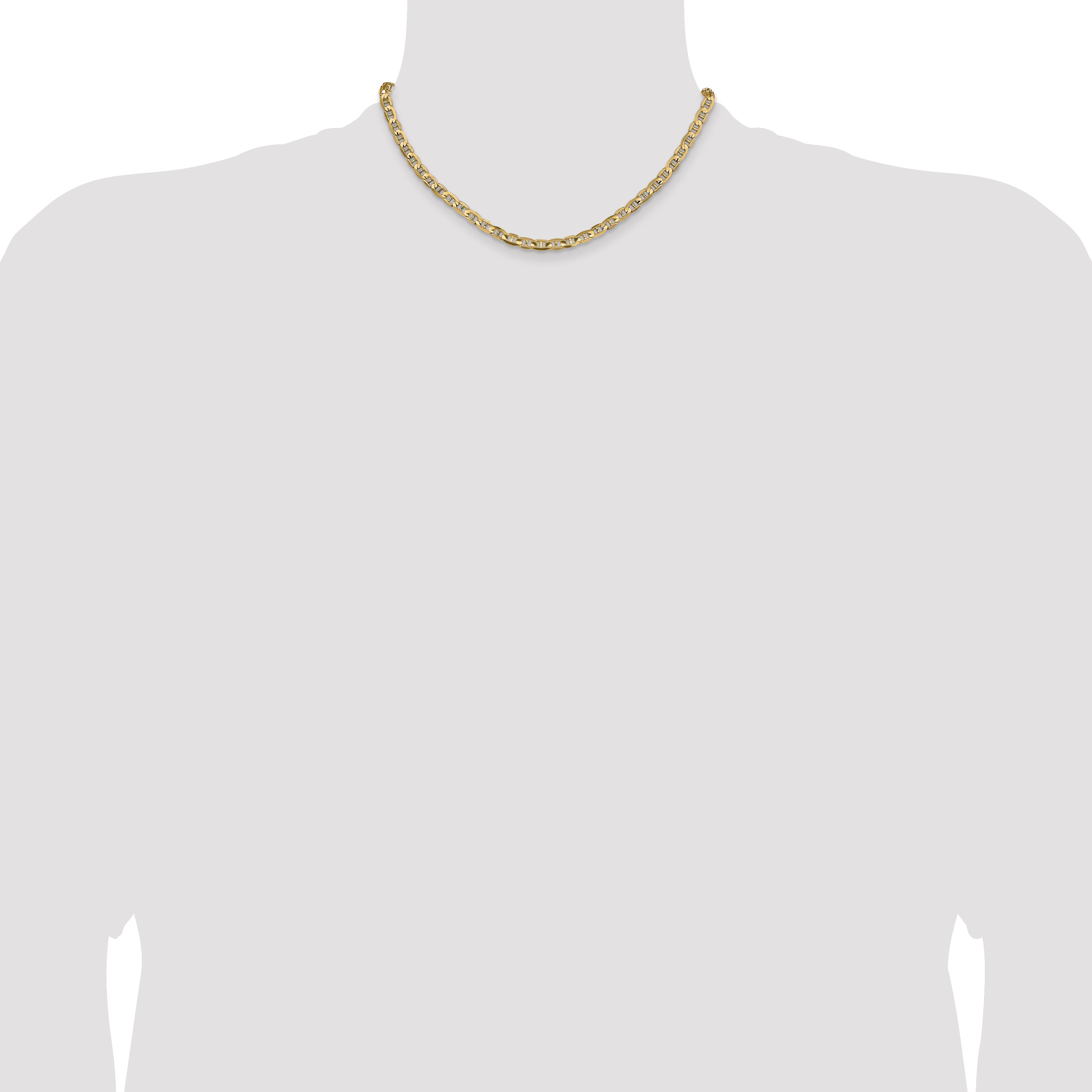 14k 4.5mm Concave Anchor Chain