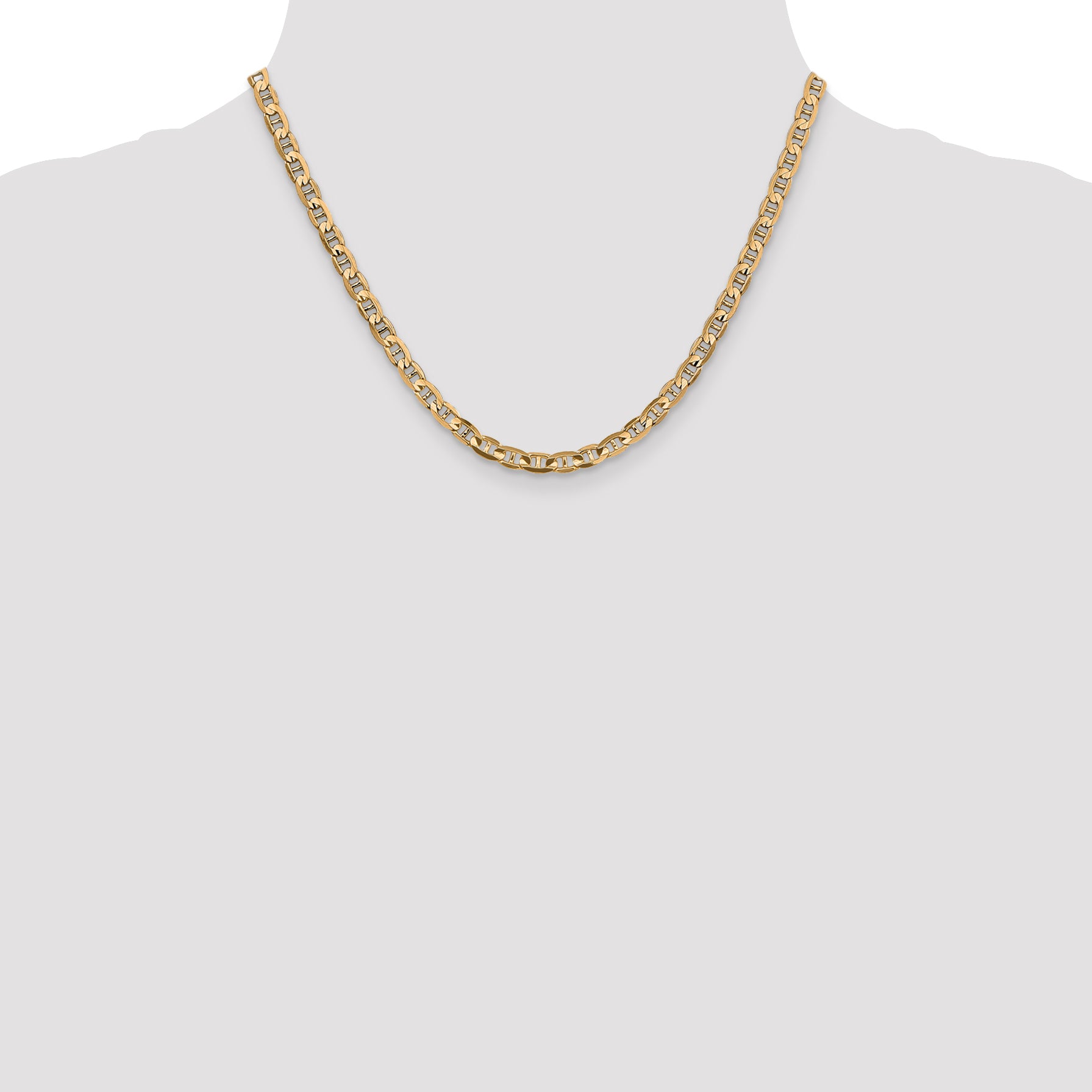 14k 4.5mm Concave Anchor Chain