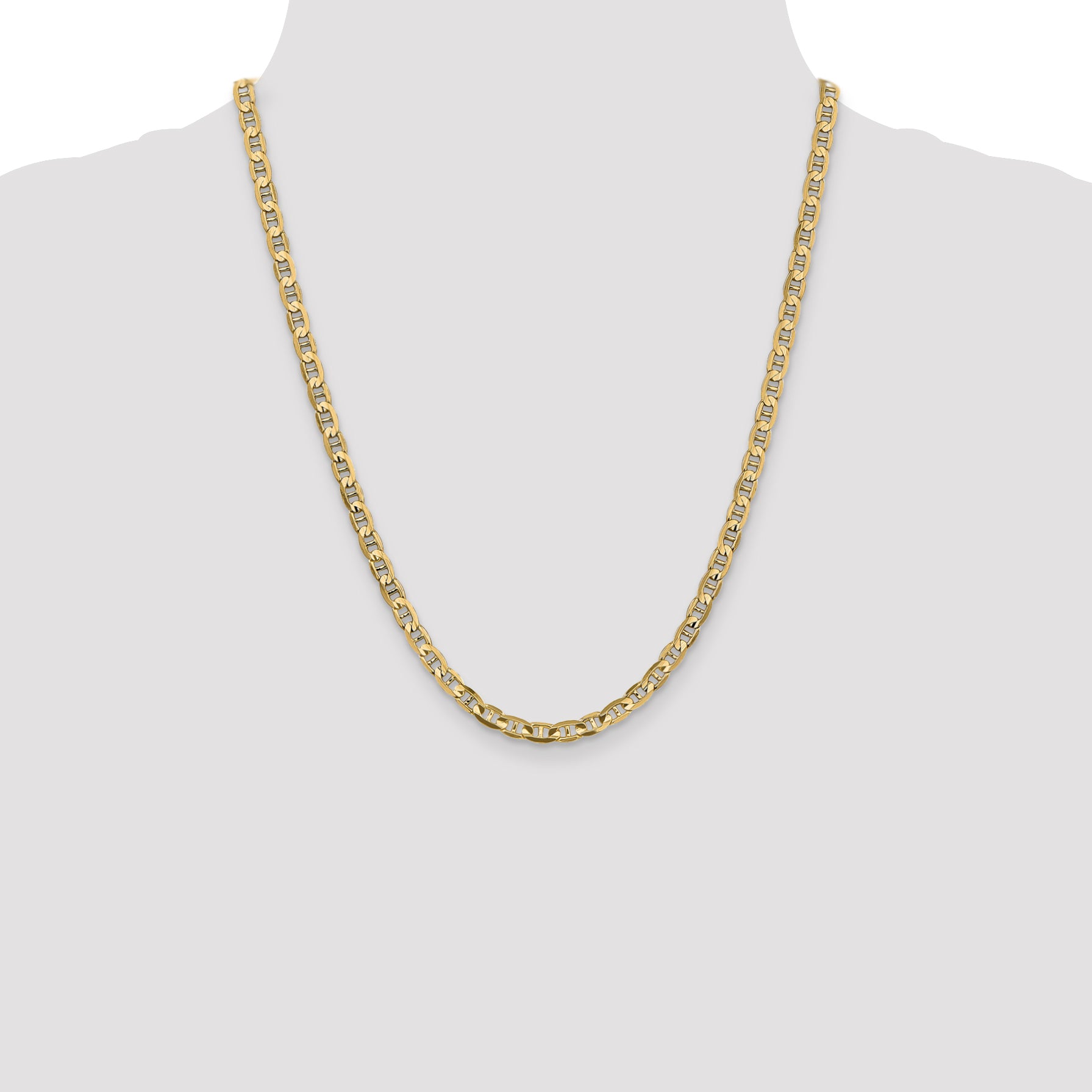 14k 4.5mm Concave Anchor Chain