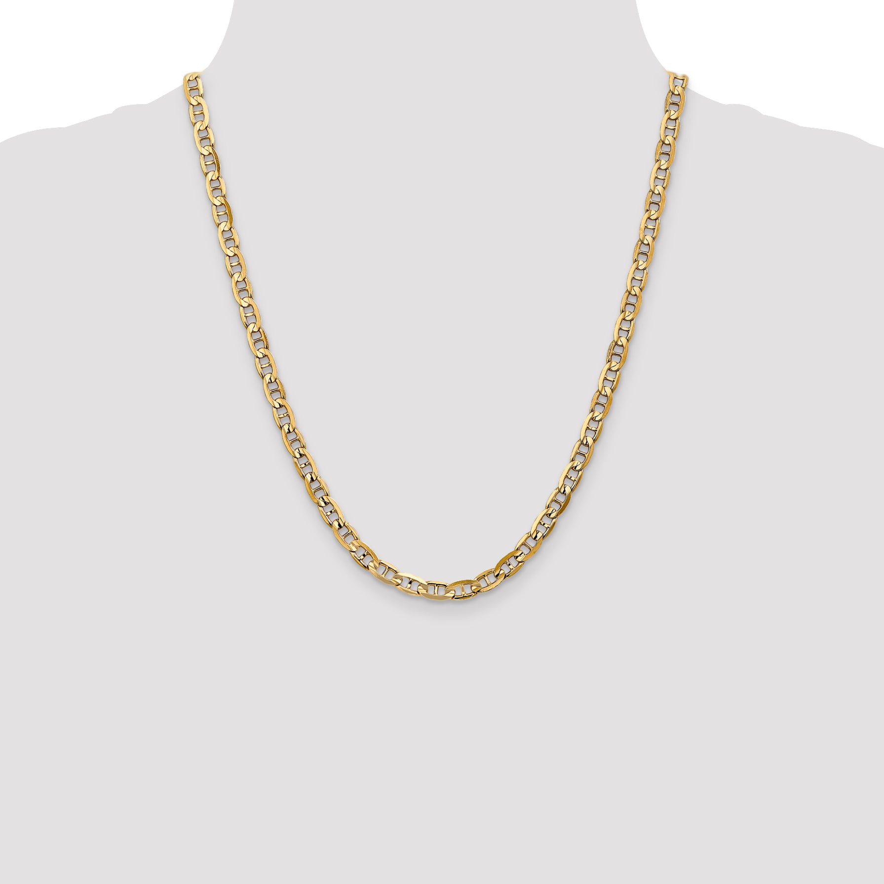 14k 5.25mm Concave Anchor Chain