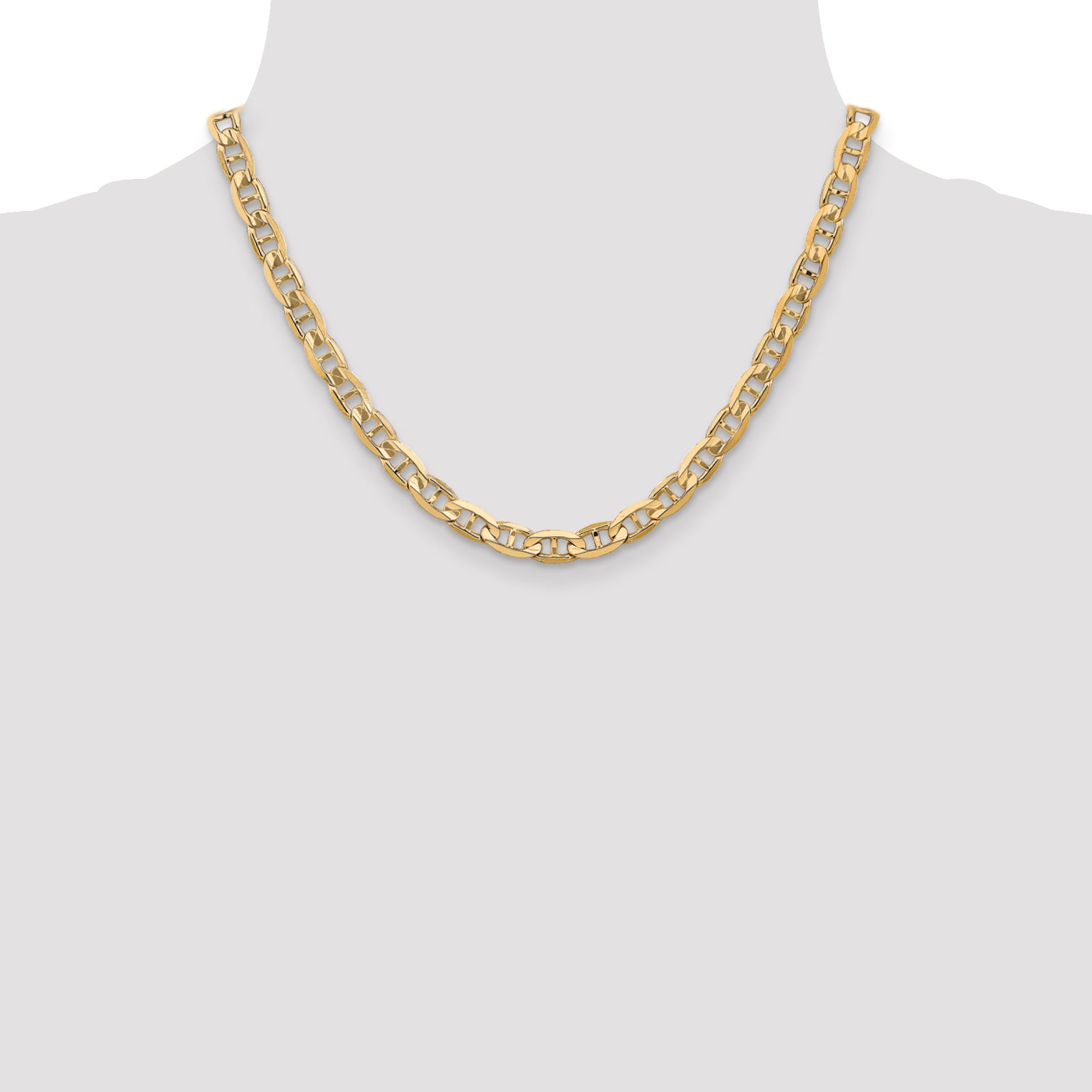14k 6.25mm Concave Anchor Chain