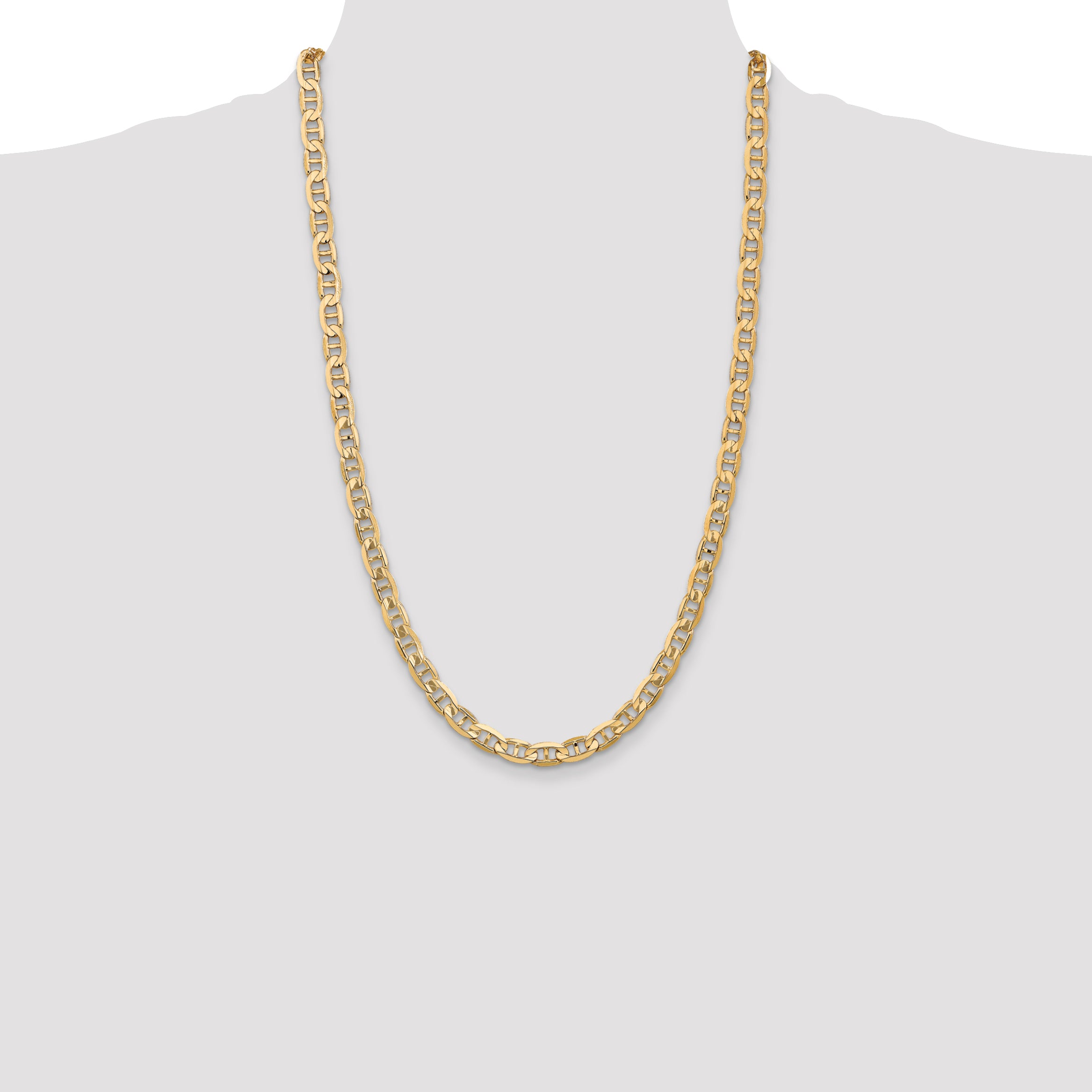 14k 6.25mm Concave Anchor Chain