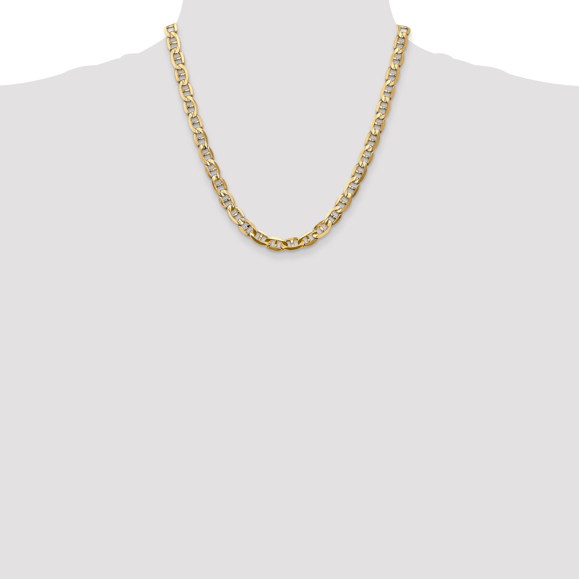 14k 7mm Concave Anchor Chain