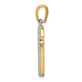 14k Two-tone Cross Pendant
