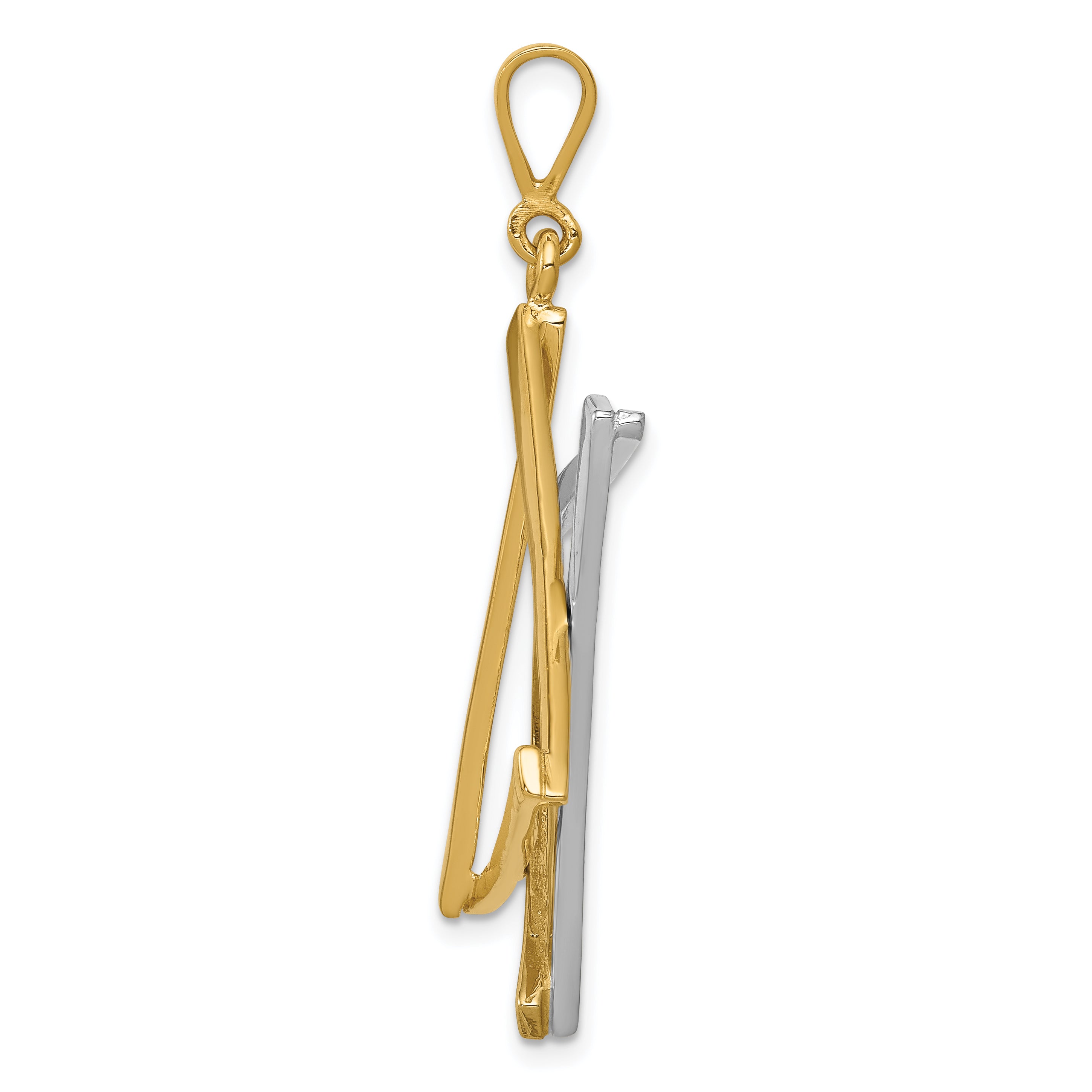 14k Two-tone Star Of David Pendant