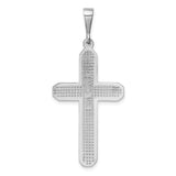 14k White Gold Cross Pendant