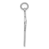 14k White Gold Celtic Cross Charm