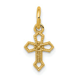 14k Passion Cross Charm
