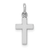14k White Gold Cross Charm