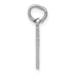 14k White Gold Cross Charm