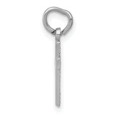 14k White Gold Cross Charm