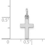 14k White Gold Cross Charm