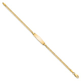 14k Baby Soft Diamond Shape Curb ID Bracelet
