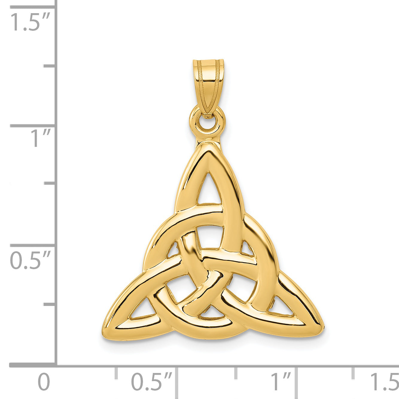 14k Polished Trinity Knot Pendant