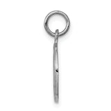 14k White Gold Polished Angel Charm