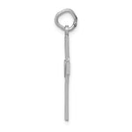 14k White Gold Diamond-cut Latin Cross Charm