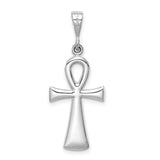 14k White Gold Ankh Cross Pendant