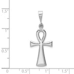 14k White Gold Ankh Cross Pendant