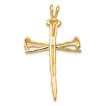 14K Polished Nail Cross Charm