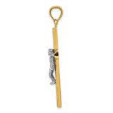 14k Two-tone Crucifix Pendant