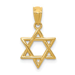 14k Polished Star of David Pendant