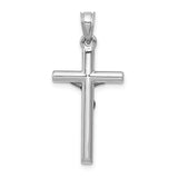 14k White Gold Crucifix Pendant