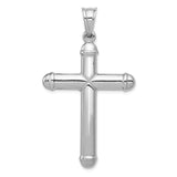 14K White Gold Reversible Crucifix Pendant