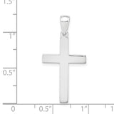 14k White Gold Cross Pendant