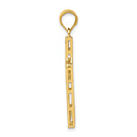 14K Greek Key Cross Pendant