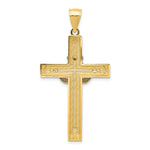 14k Two-tone Claddagh Cross Pendant