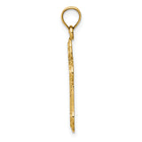14k Cut-out Budded Cross Charm