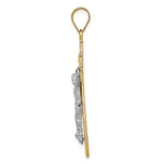 14K Two-tone INRI Crucifix Pendant