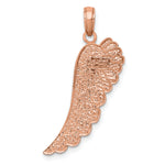 14K Rose Gold Angel Wing Pendant