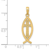 14k Ichthus Fish Pendant