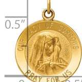 14k Our Lady of Sorrows Medal Charm
