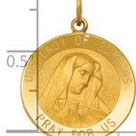 14k Our Lady of Sorrows Medal Pendant