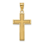 14K Medium Satin Cross Pendant