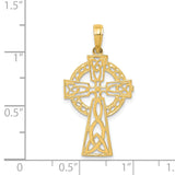 14k Polished Celtic Cross Pendant