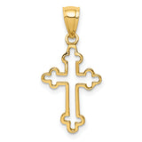 14K Polished Cross Pendant