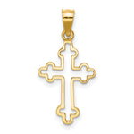 14K Polished Cross Pendant