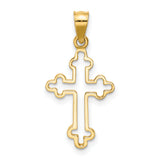 14K Polished Cross Pendant