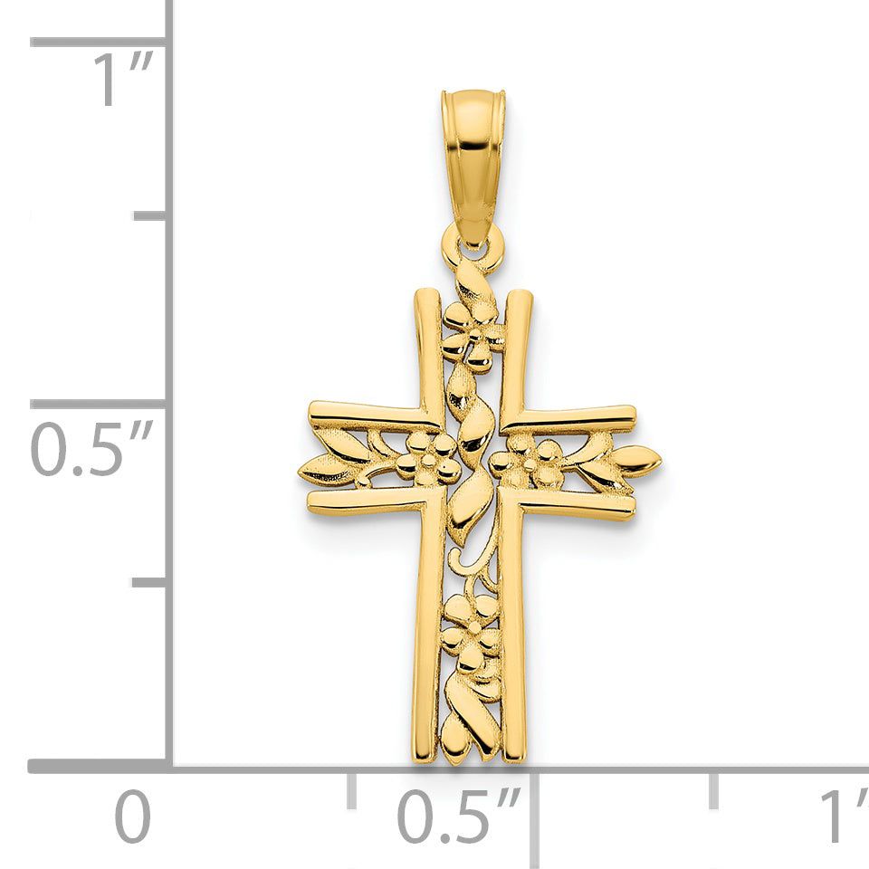 14ky Fancy Cross Pendant