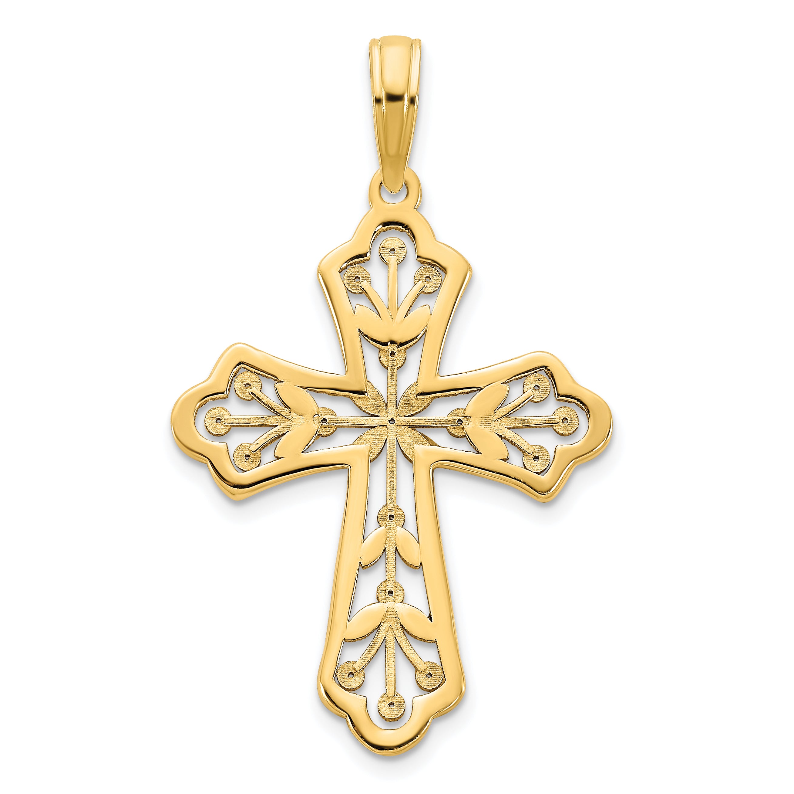 14ky Fancy Cross Pendant
