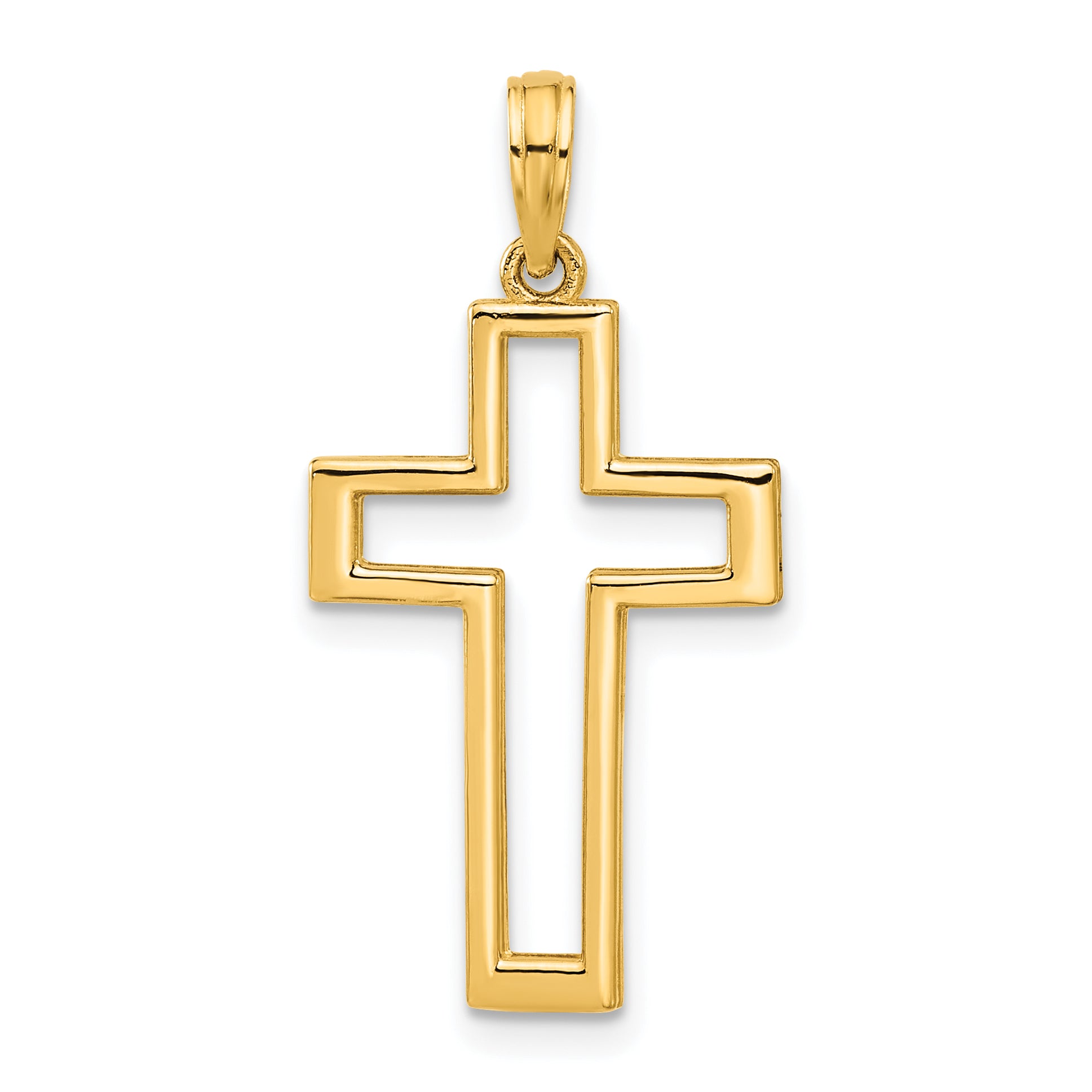 14k Polished Cross Pendant