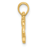 14K Polished Fancy Heart and Paw Charm