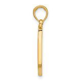 14K Polished Shield with Cross Pendant
