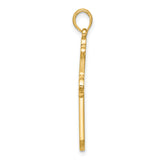 14K Polished Cross Pendant