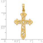 14K Polished Cross Pendant