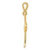 14K Polished Cross Pendant
