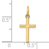 14k Polished Cross Charm